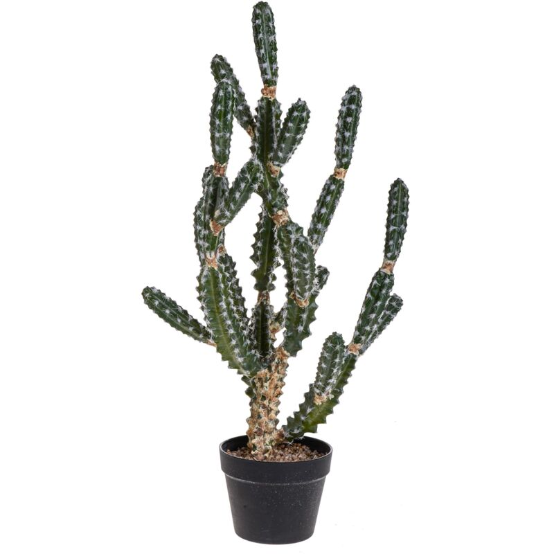foto del prodotto cactus euphorbia artificiale con vaso altezza 84 cm