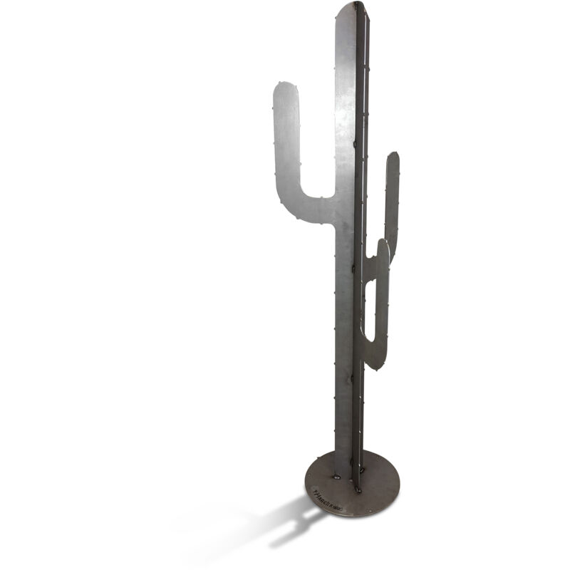foto del prodotto cactus in metallo a 3 rami decorazione per esterni giardino o terrazza da fissare al pavimento made in france brut 185 cm planchaelec