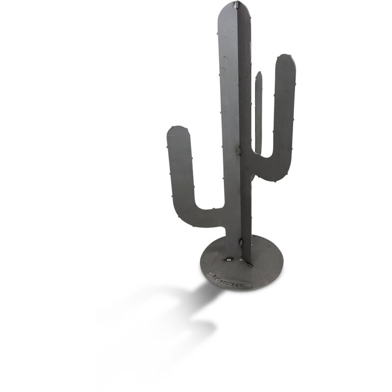 foto del prodotto cactus metallo 3 rami decorazione esterna giardino o terrazza da fissare al pavimento made in france brut 115 cm planchaelec