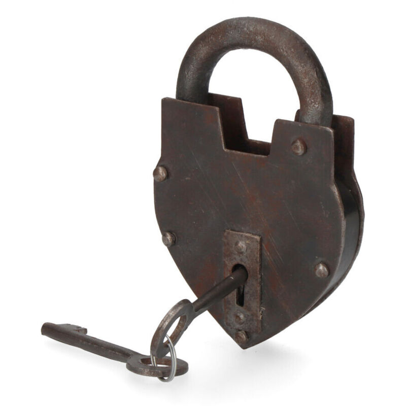 foto del prodotto cadenas rustica effetto ruggine ferro massiccio 2 chiavi 120x80mm