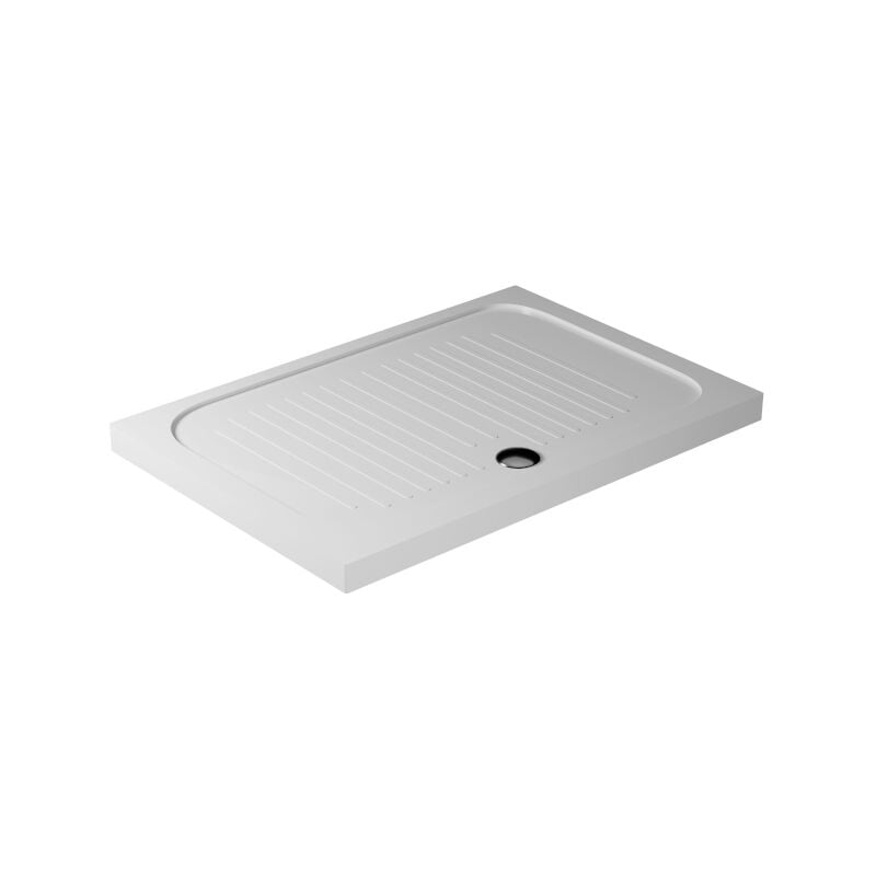 foto del prodotto caesaroo piatto doccia 75x110 h.6 in ceramica bianco lucido flat di