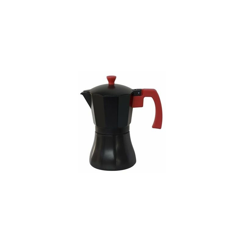 foto del prodotto caffettiera a induzione in alluminio nero 12 tazze