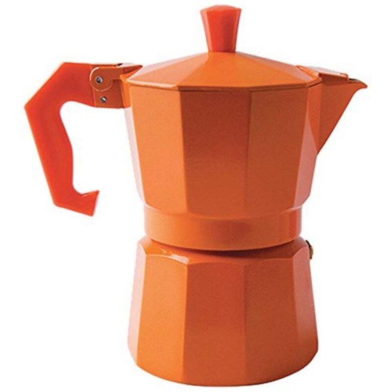 foto del prodotto caffettiera color 1 tazza, alluminio, arancio, fino a 2 tazze - excelsa