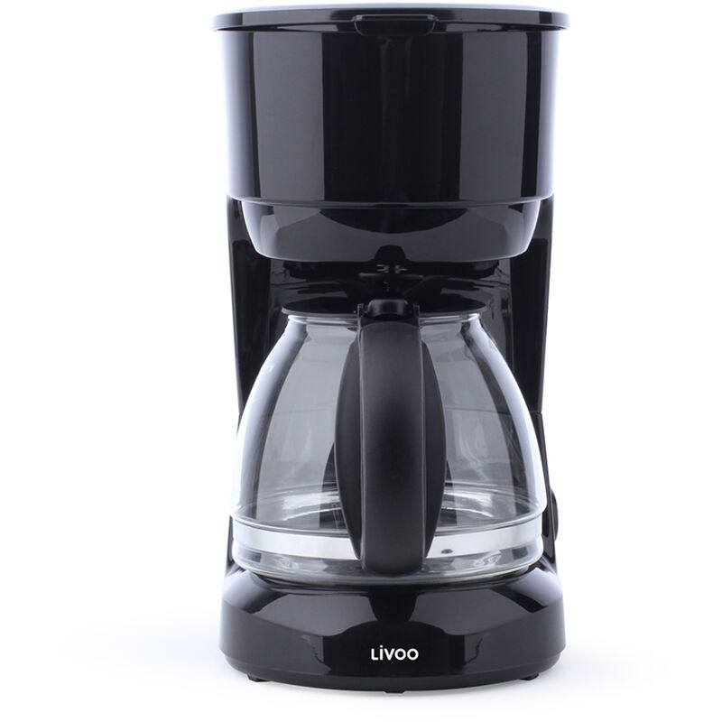 foto del prodotto caffettiera con filtro 6 tazze 600w nera dod183n livoo