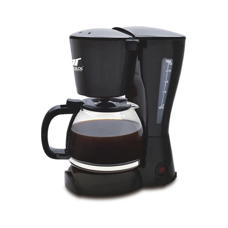 foto del prodotto caffettiera elettrica thulos 10 12 tazze, caraffa in vetro, potenza 900w.