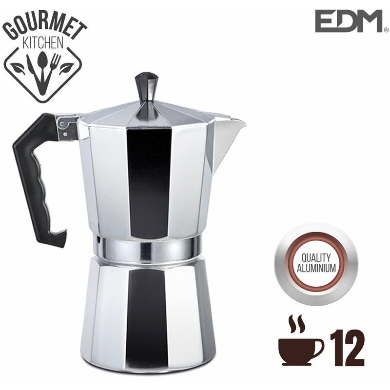 foto del prodotto caffettiera in alluminio 12 tazze edm