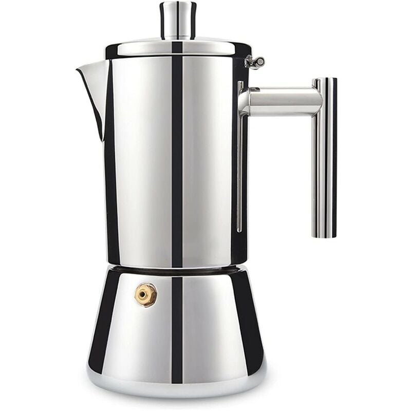 foto del prodotto caffettiera italiana in acciaio inossidabile per fornelli a induzione ceramica elettrici e a gas 12 tazze 520 ml offerta esclusiva