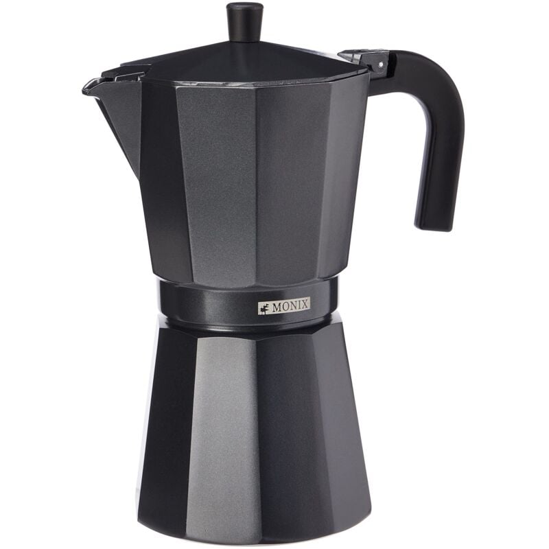 foto del prodotto caffettiera italiana monix braisogonam640012 nero alluminio 12 tazze 1,5 l