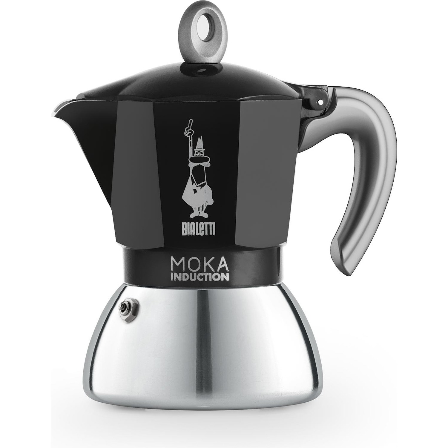 foto del prodotto caffettiera moka bialetti induction 0006934 np 4 tazze black nero