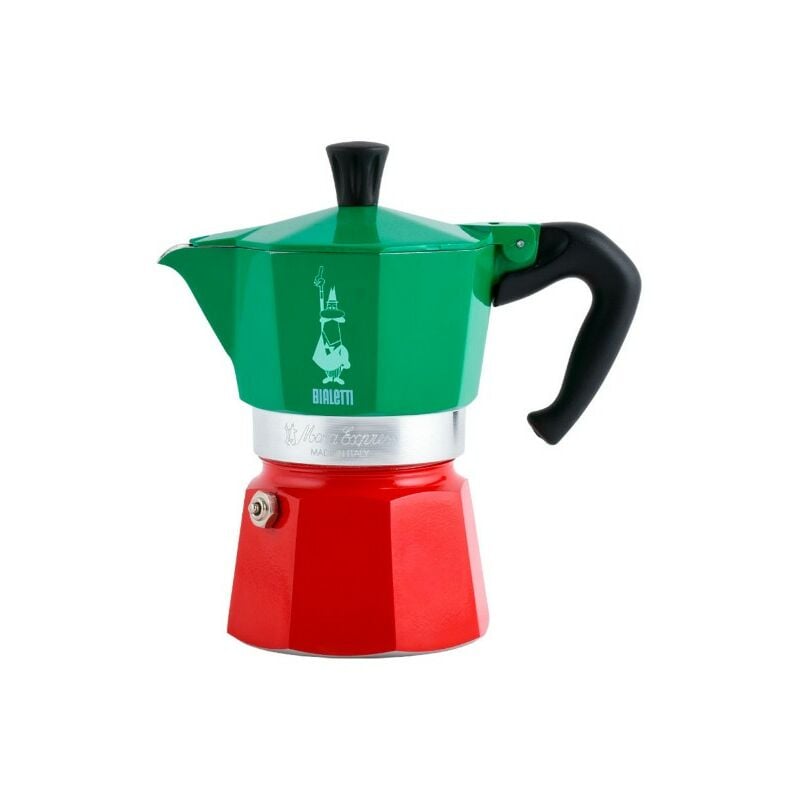 foto del prodotto caffettiera moka express bialetti 3 tazze tricolore 5322
