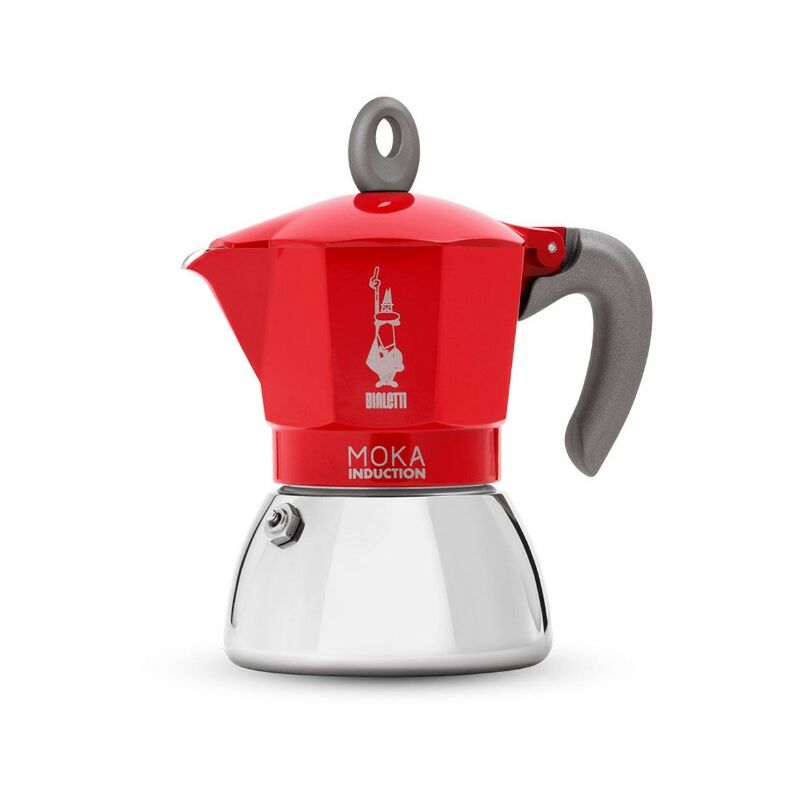foto del prodotto caffettiera moka induction rossa 4 tazze bialetti