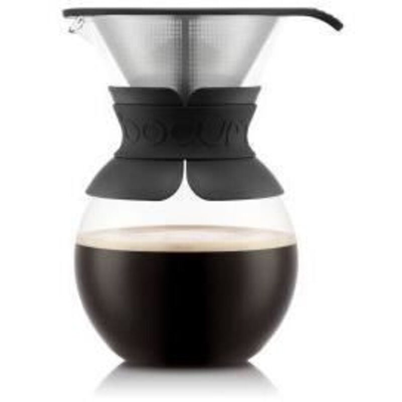 foto del prodotto caffettiera pour over bodum filtro permanente in inox, 1.0 l, 8 tazze