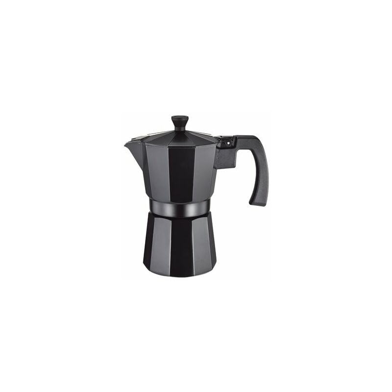 foto del prodotto caffettiera supreme in alluminio nero 3 tazze