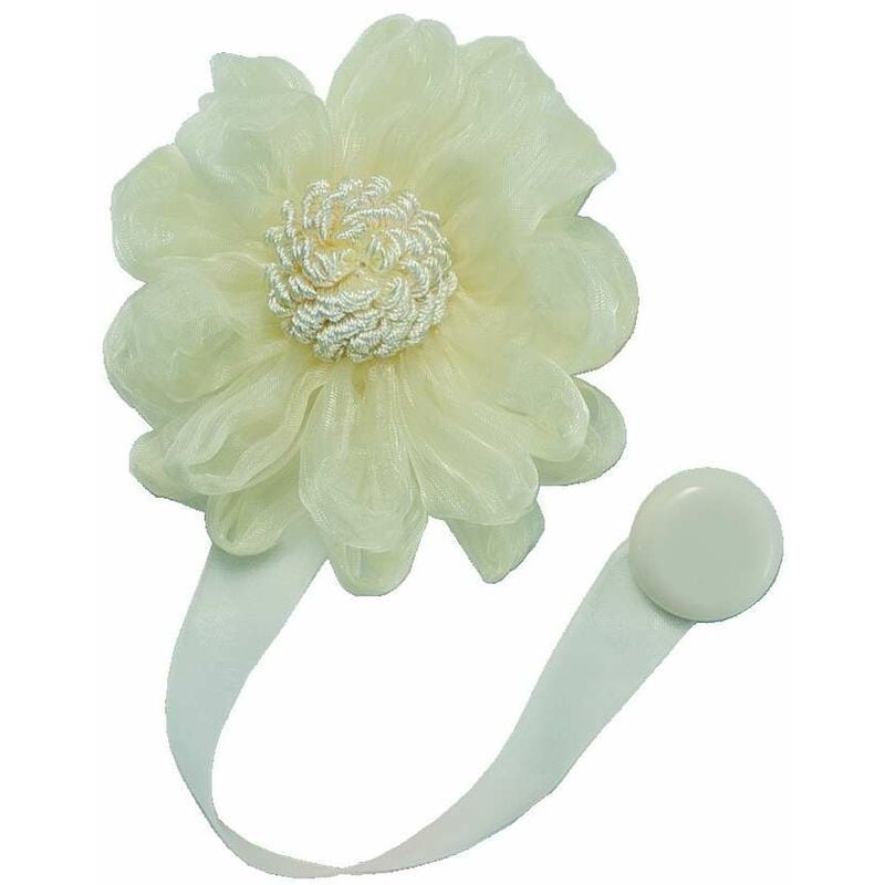 foto del prodotto calamita fiore beige grande con nastro 