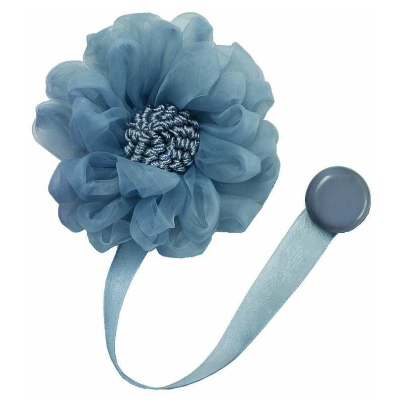 foto del prodotto calamita fiore grigio grande con nastro 