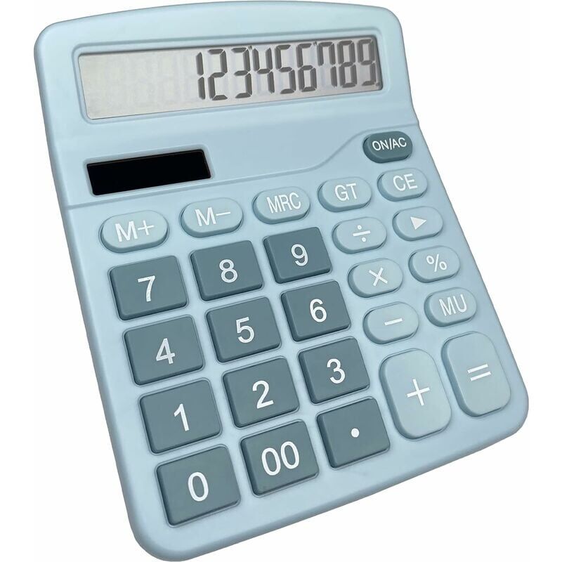 foto del prodotto calcolatrice, calcolatrice da tavolo solare, ampio display lcd a 12 cifre, calcolatrice per casa e scuola, calcolatrice da ufficio con pulsanti