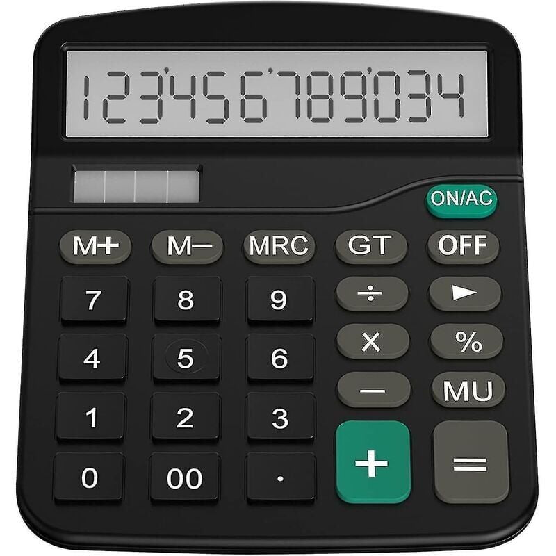 foto del prodotto calcolatrice sxbd, calcolatrice da tavolo con funzione standard, nera