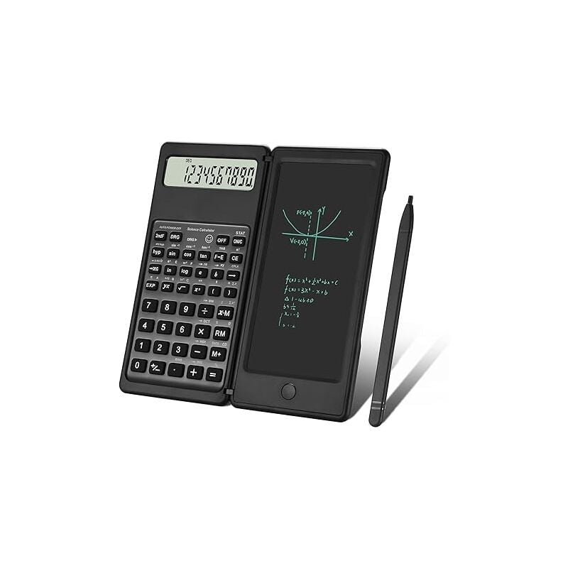 foto del prodotto calcolatrici scientifiche, calcolatrice da tavolo con display lcd a 10 cifre e tavoletta per scrivere, calcolatrice da tavolo professionale per