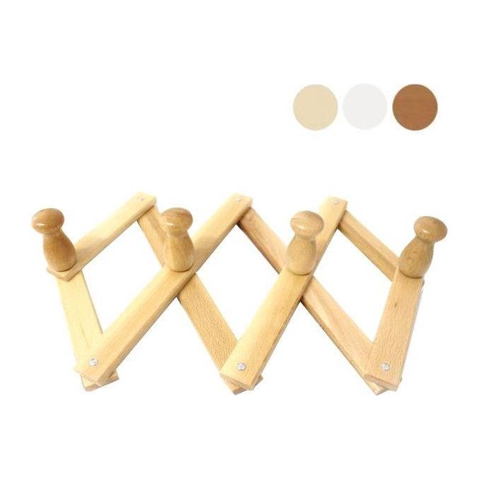 foto del prodotto calder appendiabiti legno estensibile posti 4 naturale