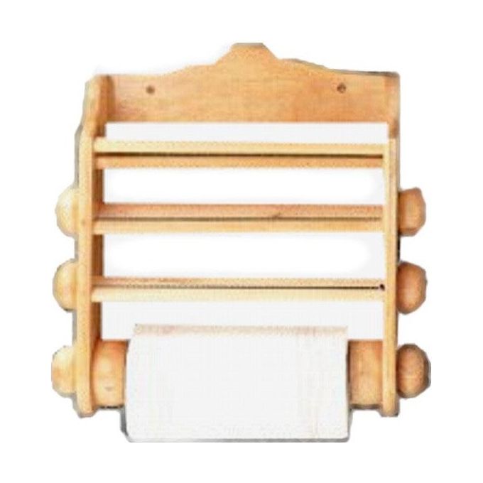 foto del prodotto calder portarotolo in legno lusso rotoli 3 noce