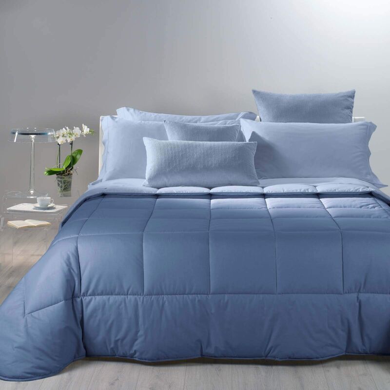 foto del prodotto caleffi 45230 cotone bicolor trapunta per piazza e mezza letto, avio