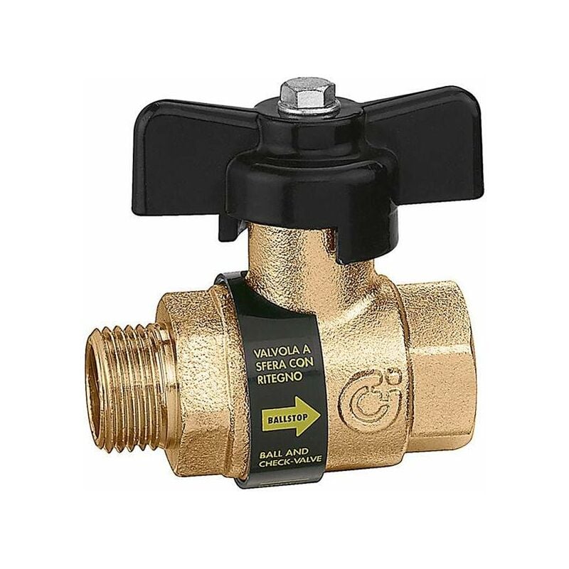 foto del prodotto caleffi ballstop valvola a sfera con ritegno incorporato 332400 1 2 