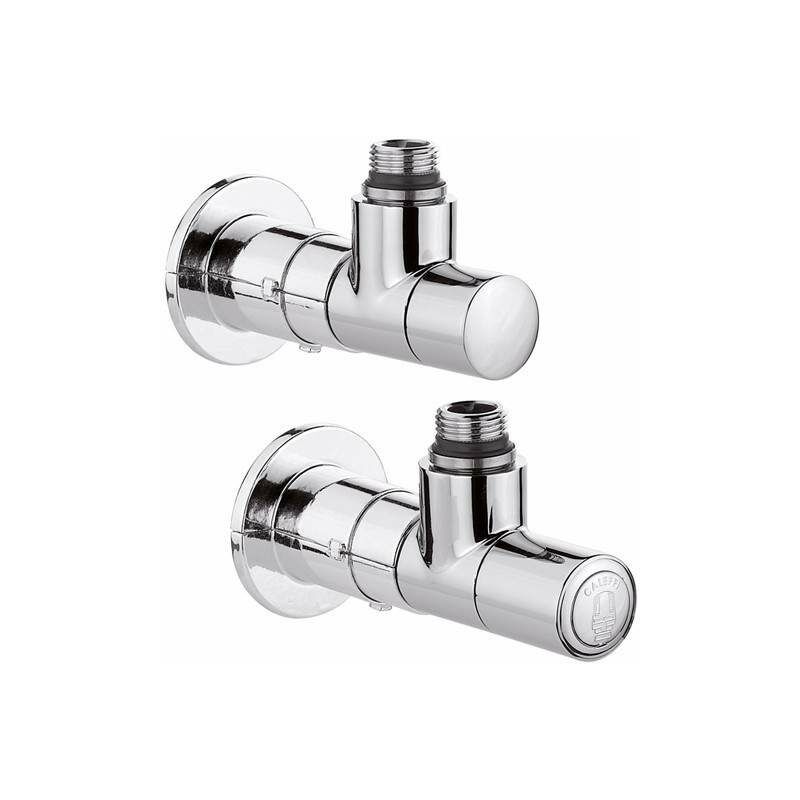 foto del prodotto caleffi coppia di valvole e detentore high style 400100 cromo
