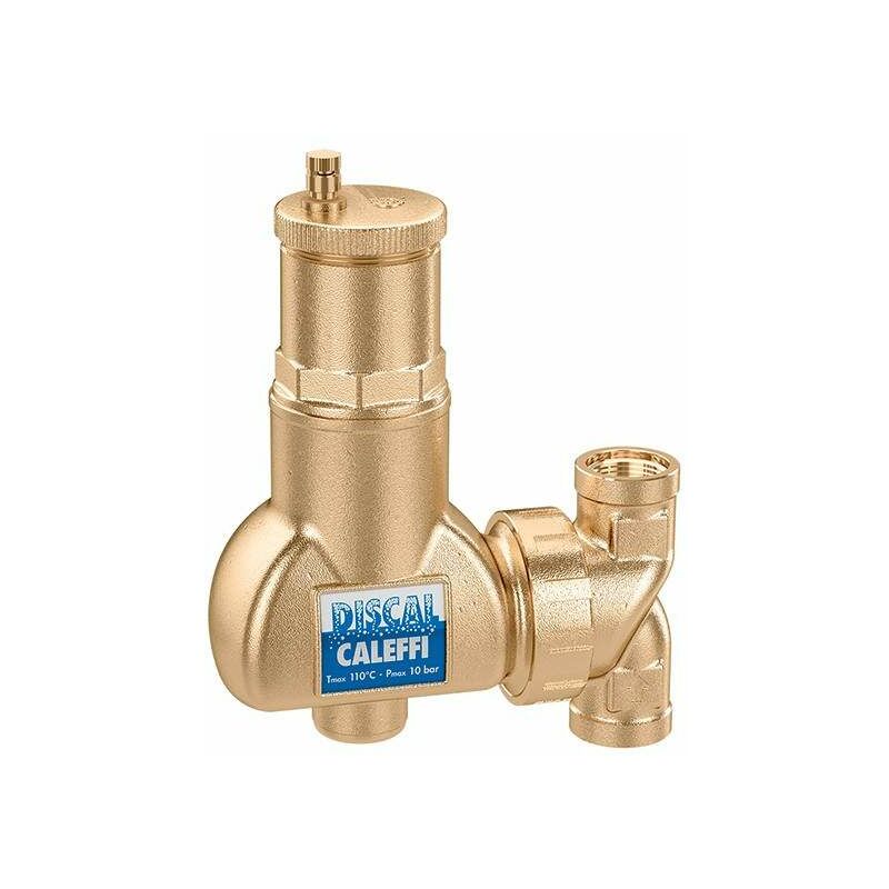 foto del prodotto caleffi disaeratore per tubazioni verticali con attacchi filettati femmina 551705 551706 3 4 