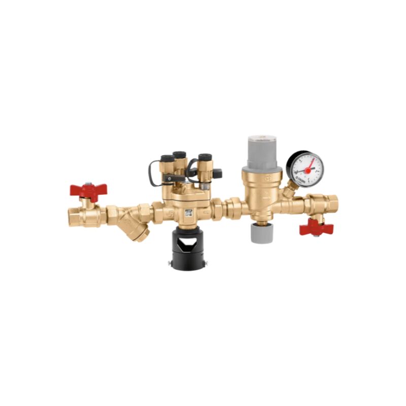 foto del prodotto caleffi gruppo di caricamento automatico con disconnettore tipo ba, filtro a y e valvola di intercettazione 574000 1 2