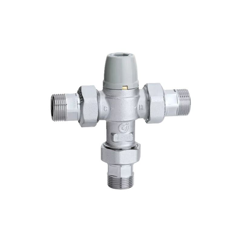 foto del prodotto caleffi miscelatore termostatico regolabile con valvole di ritegno e filtri 1 regolazione temperatura 35 50 c 521306 1