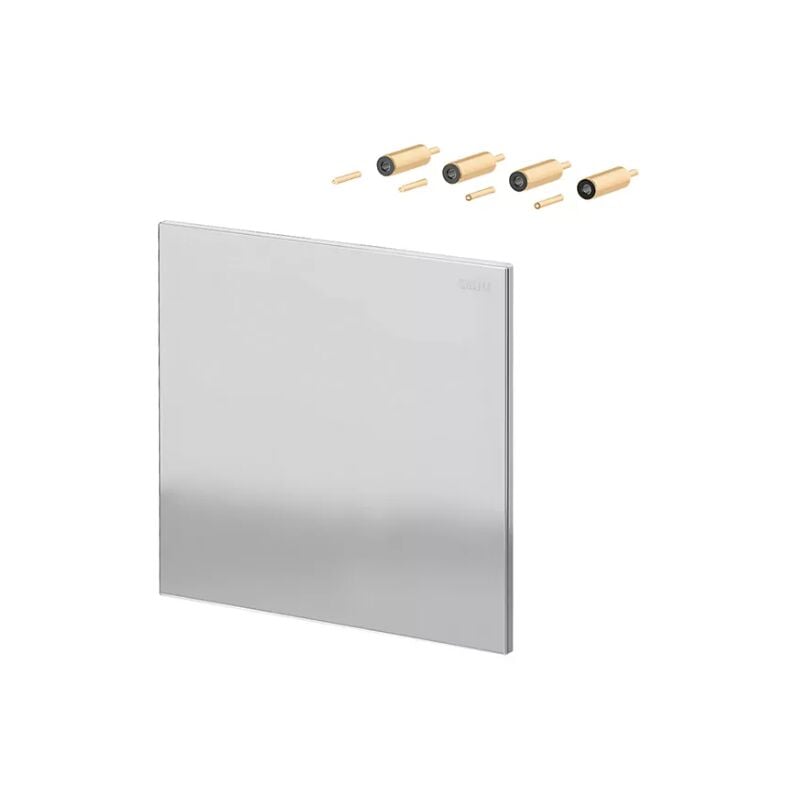 foto del prodotto caleffi placca di copertura estetica, in acciaio inox finitura lucida 359892 acciaio inox