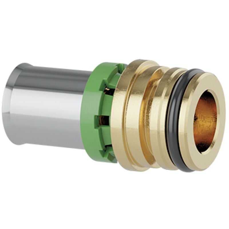 foto del prodotto caleffi raccordi a pressare multipinza per tubi multistrato con clip di fissaggio 359 16 x 2