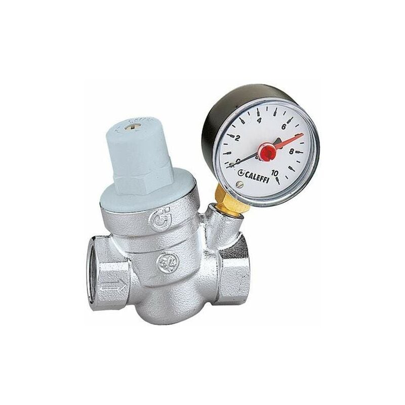 foto del prodotto caleffi riduttore di pressione inclinato con manometro e cartuccia estraibile 5332 3 4 