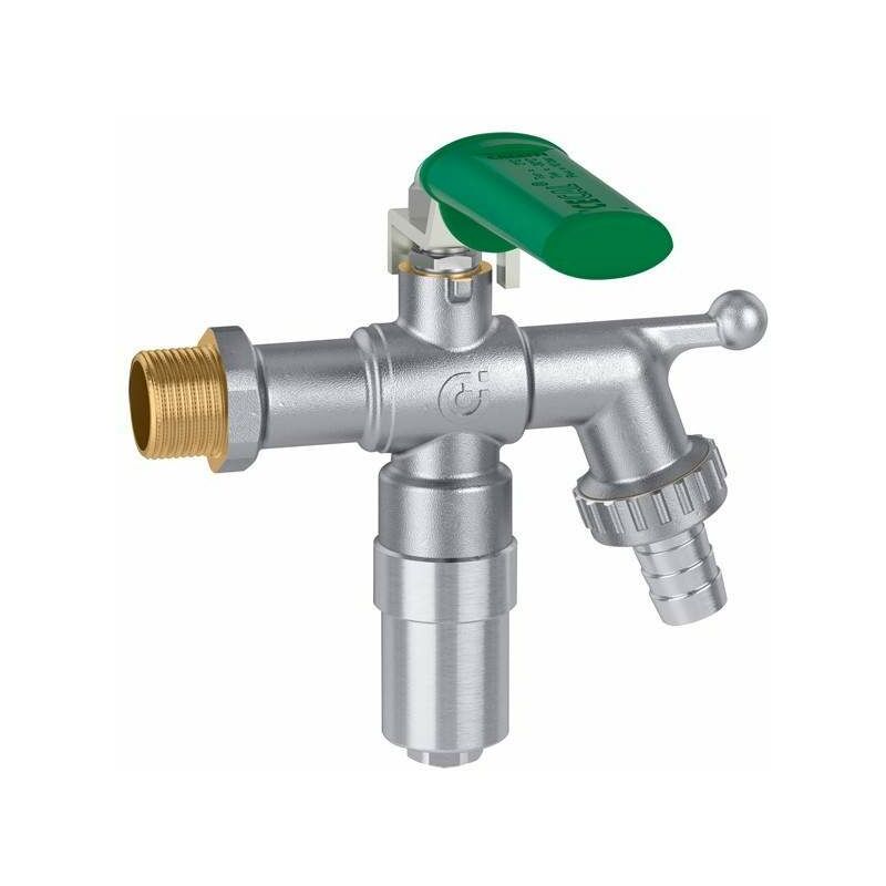 foto del prodotto caleffi rubinetto da giardino a sfera con dispositivo di sicurezza antigelo 603450 cromo