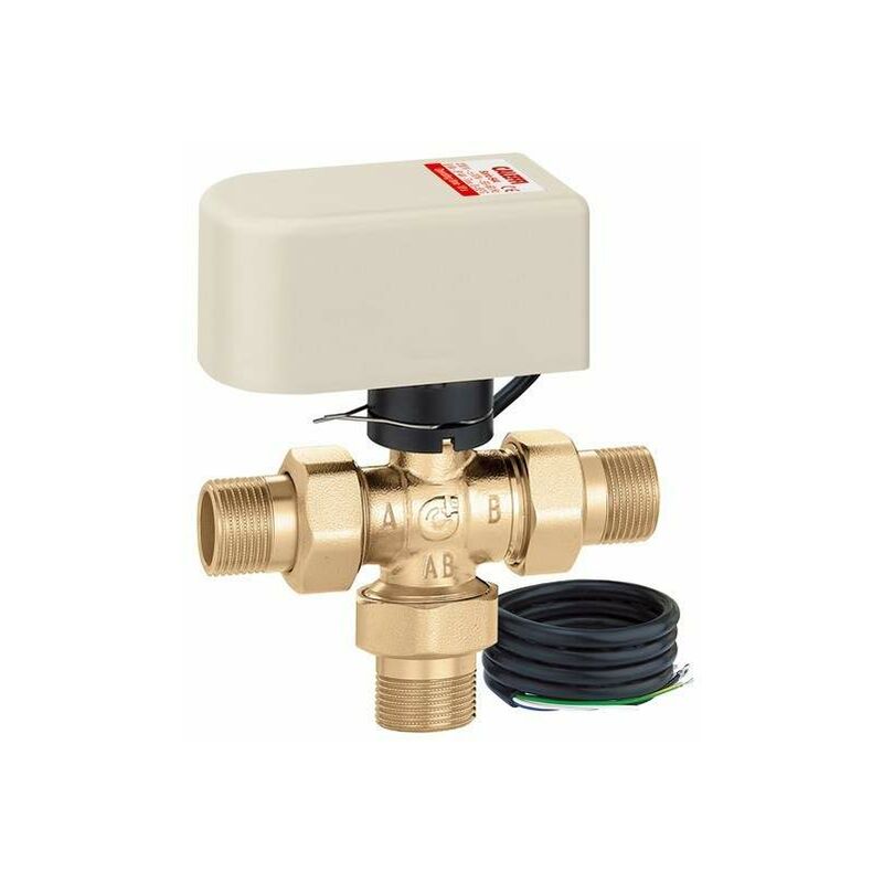foto del prodotto caleffi valvola a sfera a tre vie deviatrice motorizzata 6443 24v 3 4 