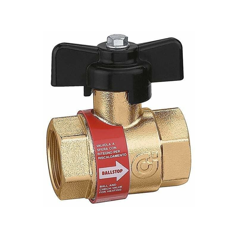 foto del prodotto caleffi valvola a sfera con ritegno incorporato per impianti di riscaldamento ballstop 327 1 1 2 