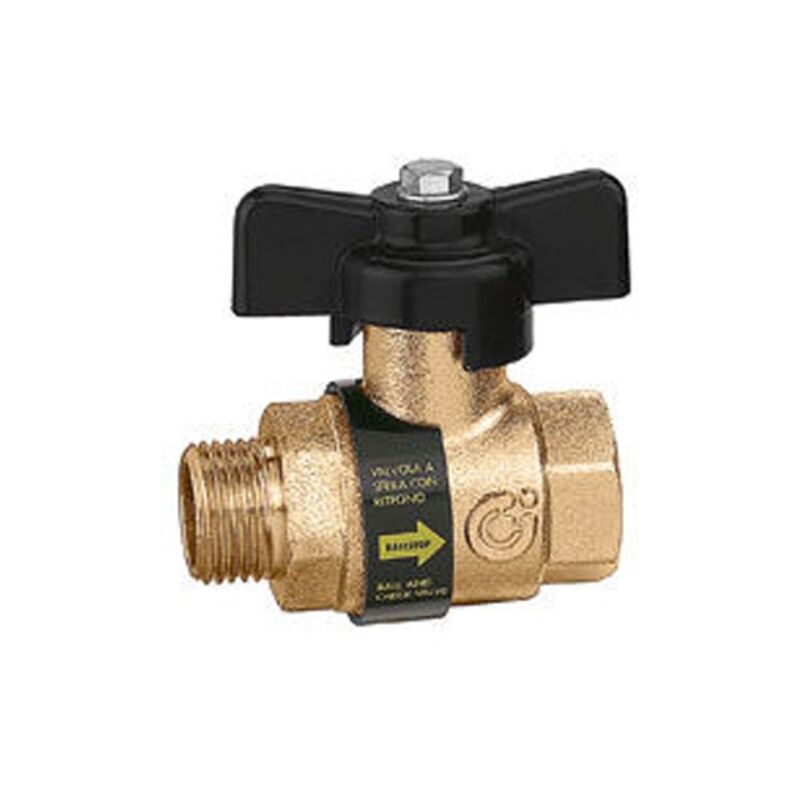 foto del prodotto caleffi valvola a sfera mf con ritegno incorporata 1 2 