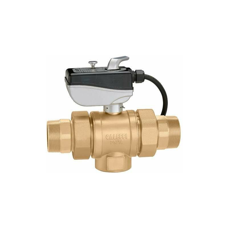 foto del prodotto caleffi valvola a sfera motorizzata a due vie con microinterruttore ausiliario 638 230v 3 4 