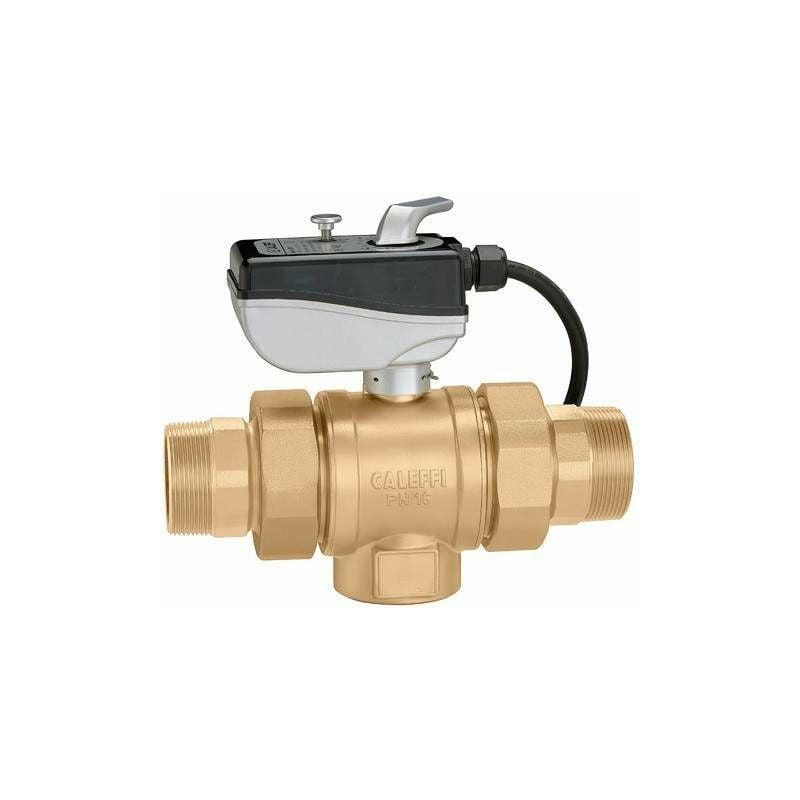 foto del prodotto caleffi valvola a sfera motorizzata a due vie con microinterruttore ausiliario 638 24v 1 