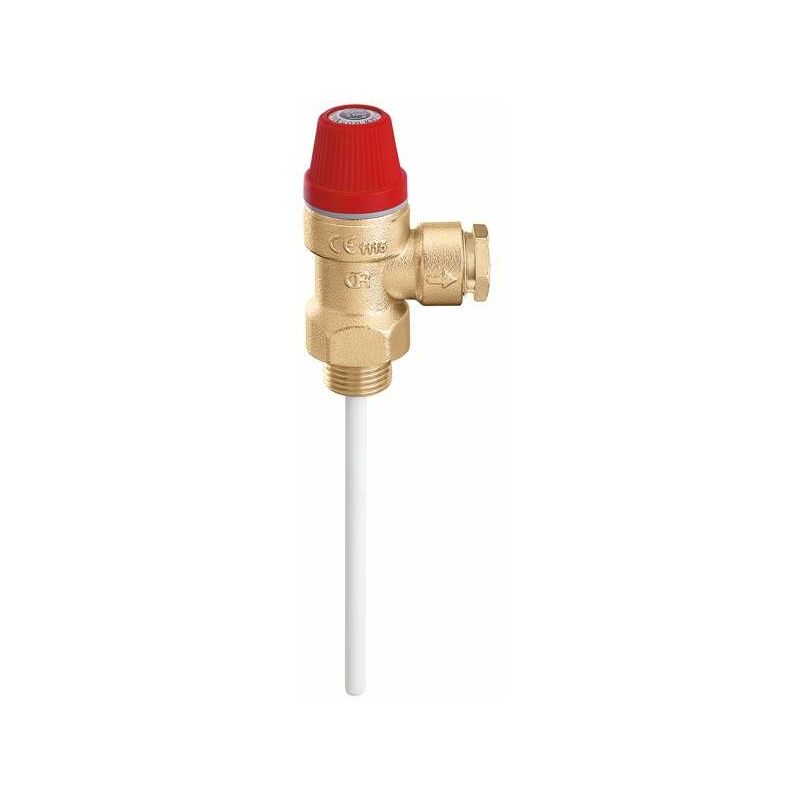 foto del prodotto caleffi valvola di sicurezza combinata temperatura e pressione 309 1 2 m x 15 7 bar