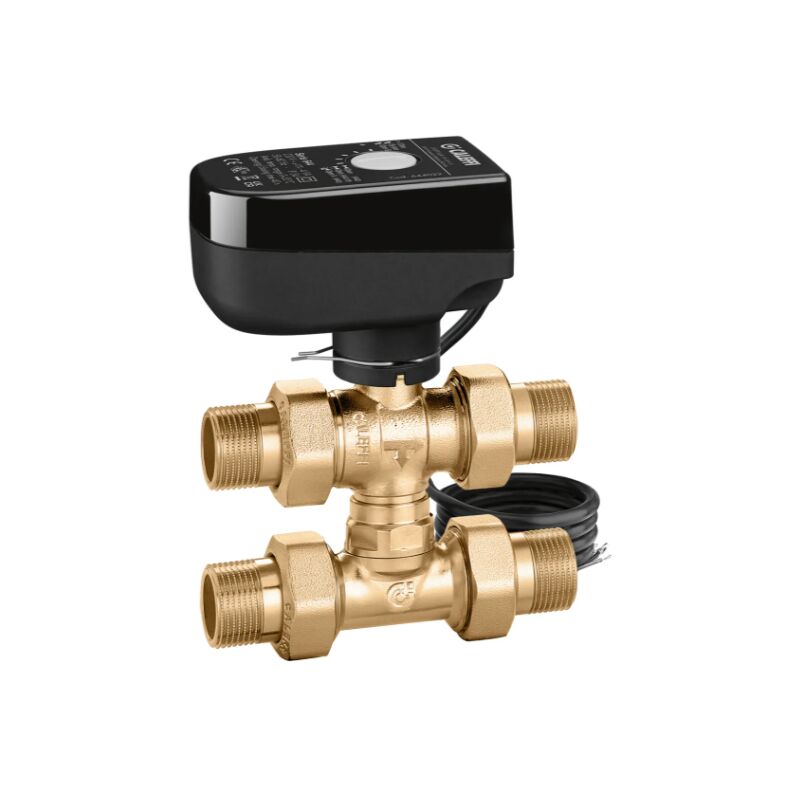 foto del prodotto caleffi valvola di zona a sfera a tre vie motorizzata con tee di by pass telescopico 1 , tensione 230v 644462 1