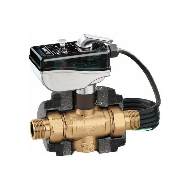 foto del prodotto caleffi valvola di zona a sfera motorizzata a tre vie 6453 230v 3 4 