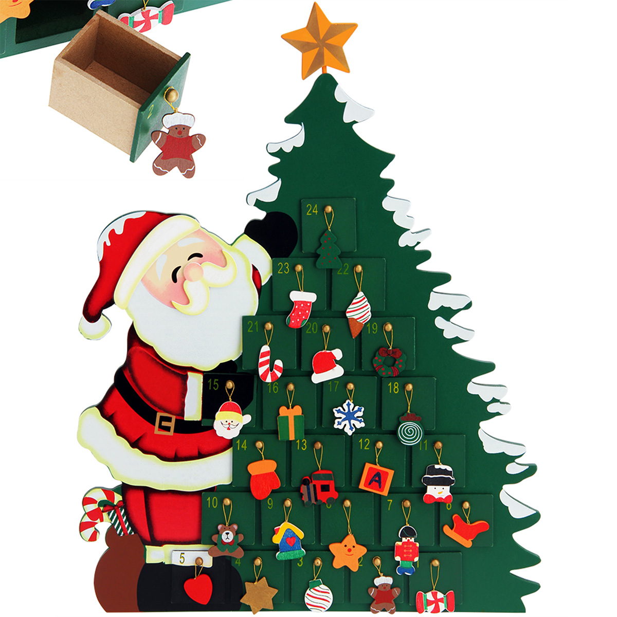 foto del prodotto calendario dell avvento da riempire babbo natale
