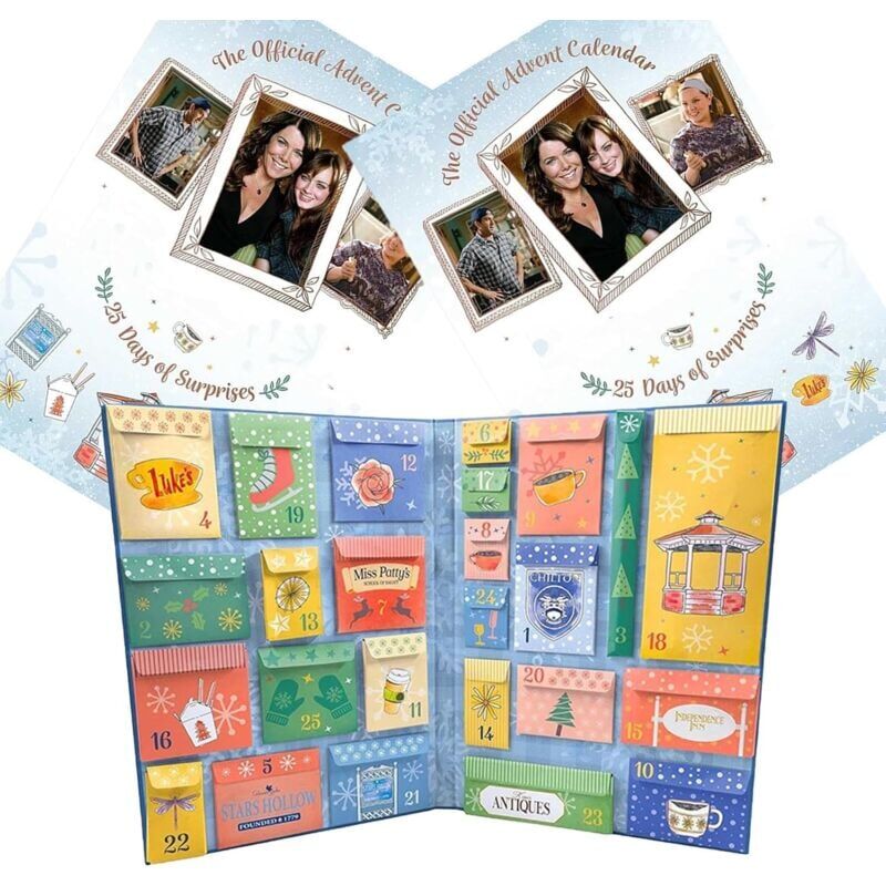 foto del prodotto calendrier de compte rebours de no l de 25 jours avec d corations collectionner,calendrier de vacances pour les fans de gilmore girls