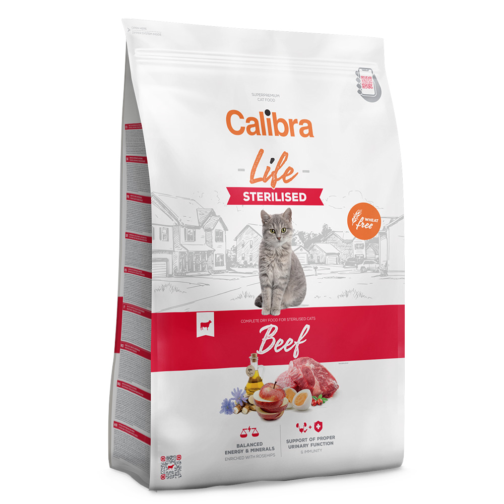 foto del prodotto calibra cat life sterilised manzo 6 kg