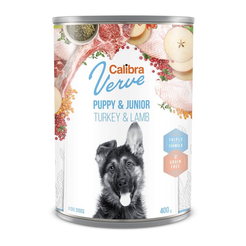 foto del prodotto calibra dog gf verve junior turkey and lamb box 6x400gr
