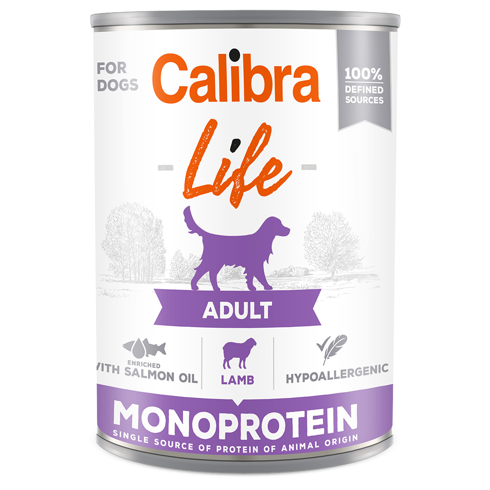foto del prodotto calibra dog life adult 6 x 400 g agnello