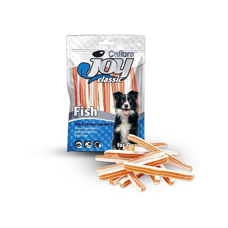 foto del prodotto calibra joy dog classic fish chicken sandwich 250gr