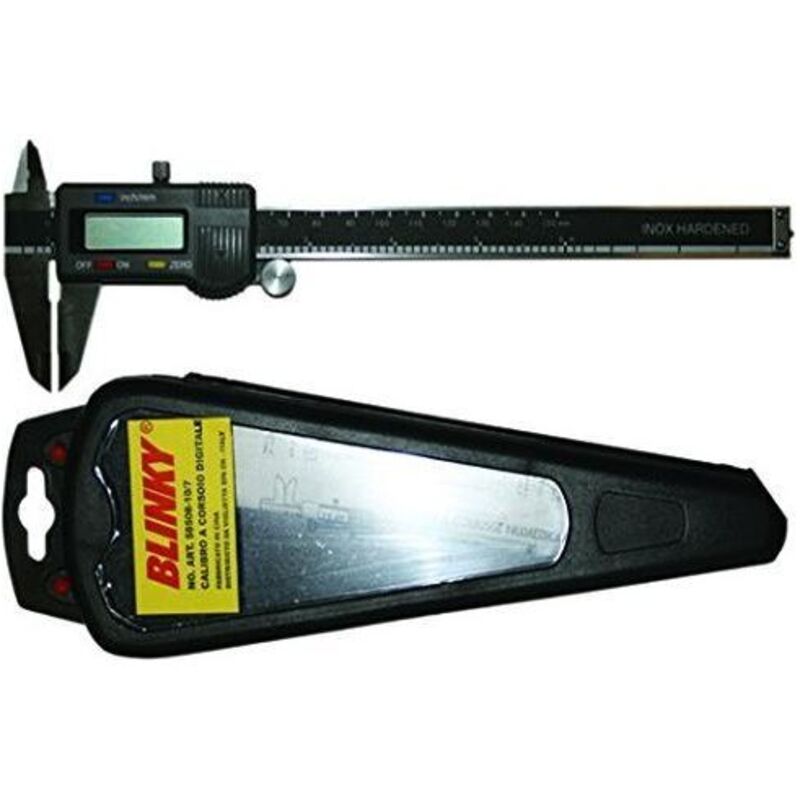 foto del prodotto calibro a corsoio nonio in acciaio inox digitale da 150 mm con custodia