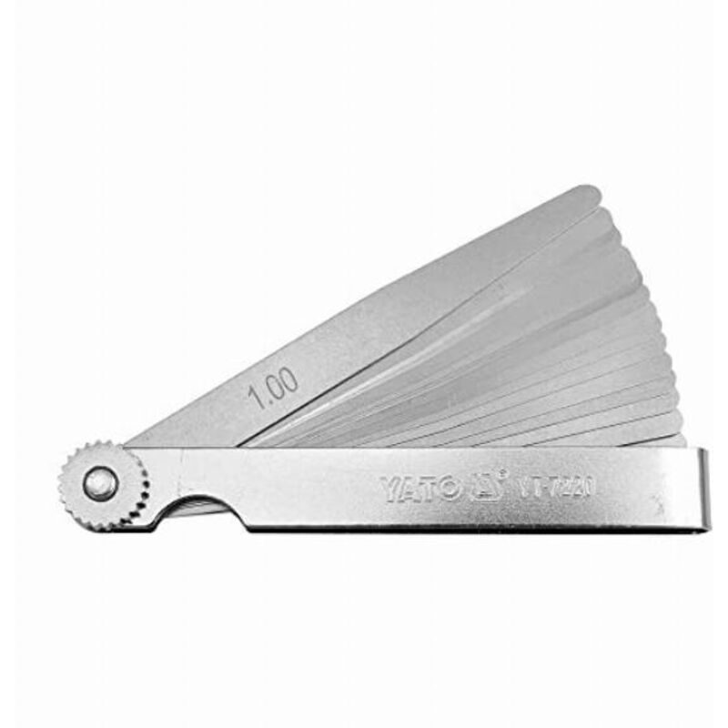 foto del prodotto calibro di spessore 100 mm, 17 lame, 0,02-1 mm yt-7220 yato